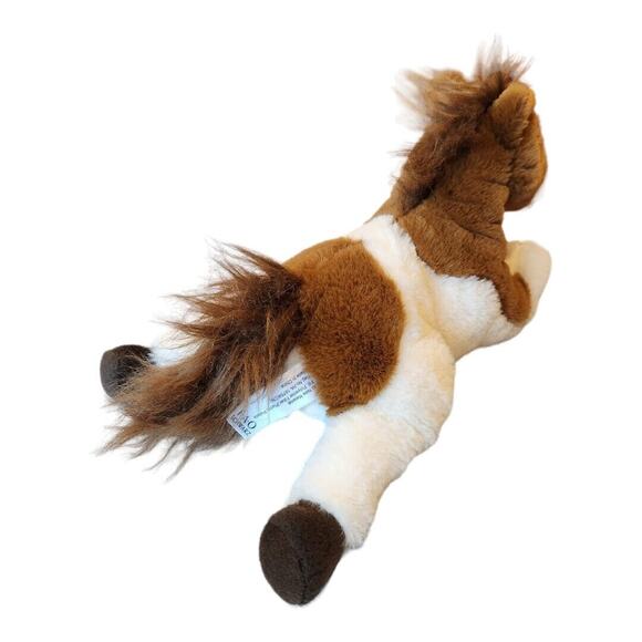 FAO Schwarz Plush Pinto Horse Pony Stuffed Animal Toy 13" Soft Brown And White - Picture 7 of 14